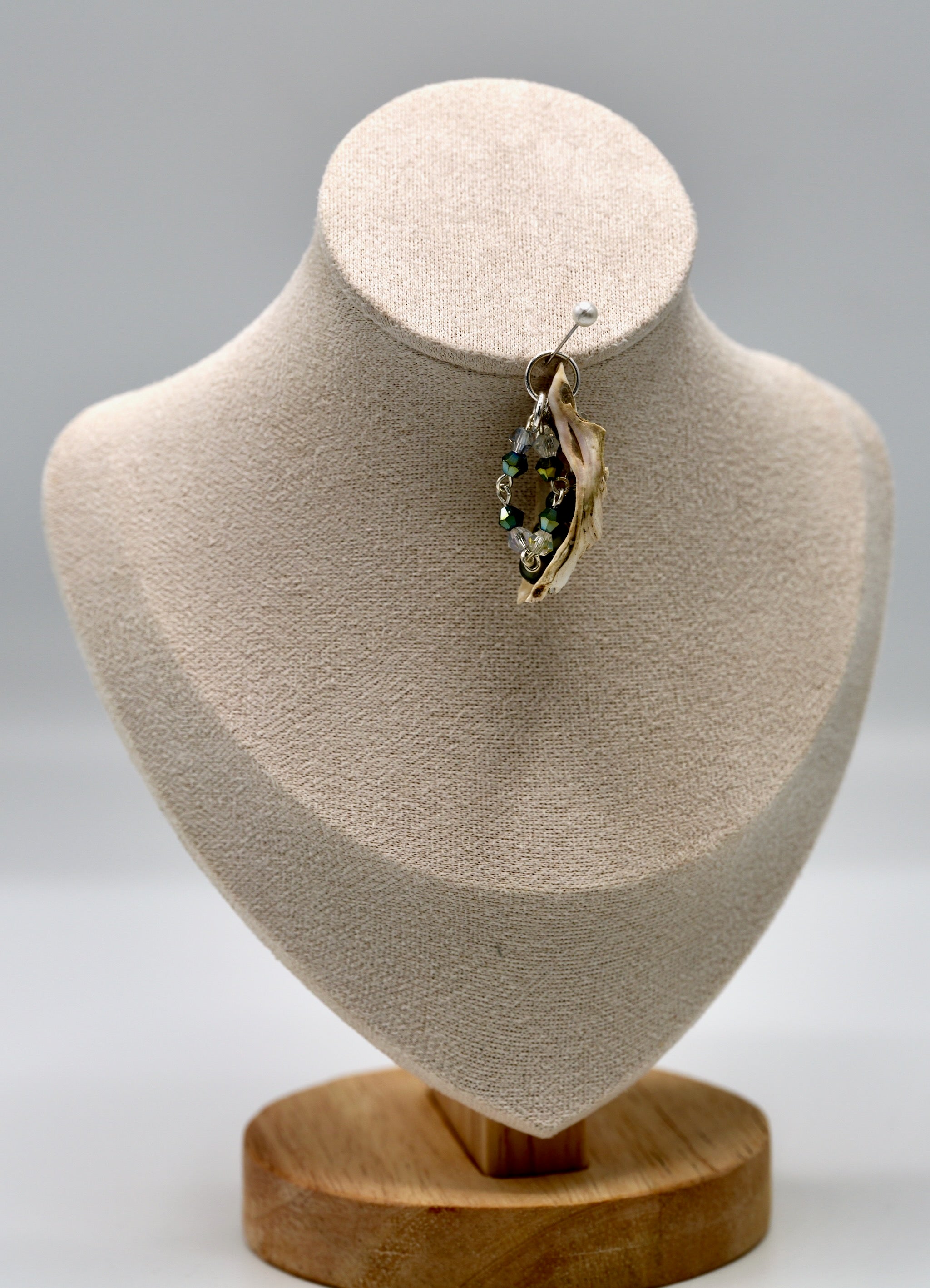 Green Pearl Shell and Crystal Pendant (Pendant Only)