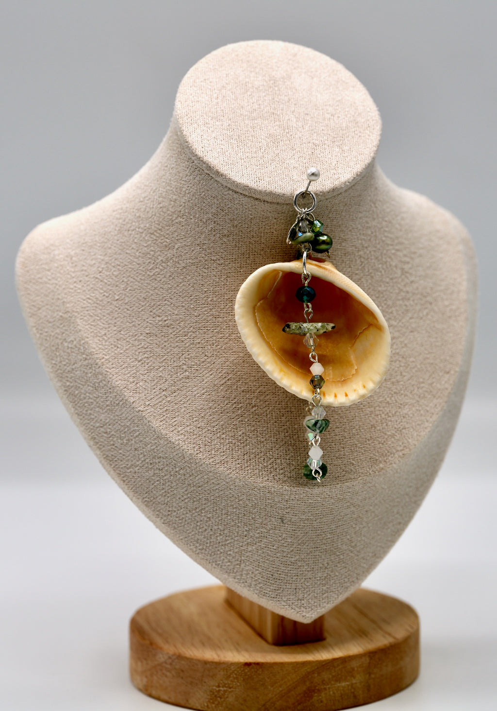 T Pearl Shell and Crystal Pendant (Pendant Only)