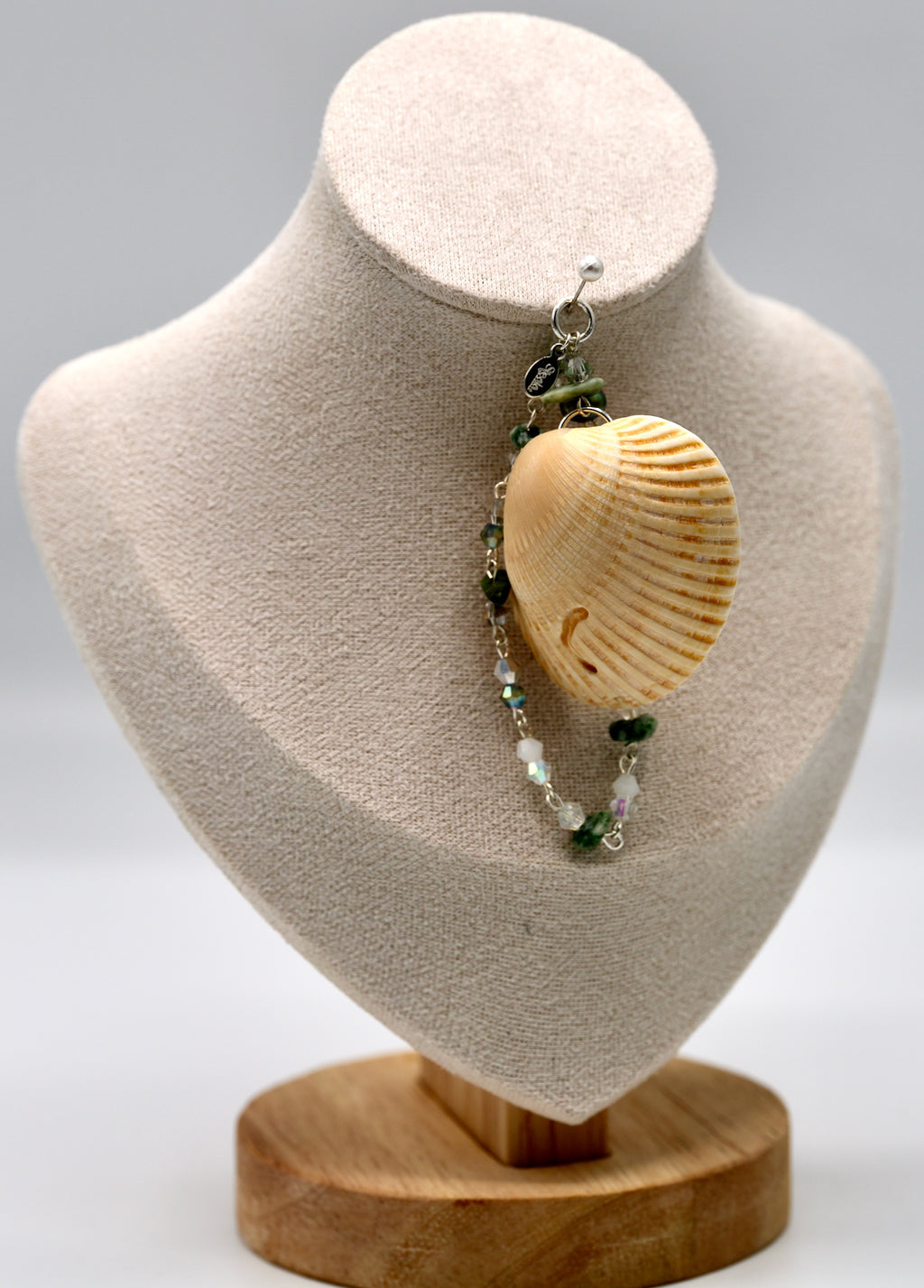 T Pearl Shell and Crystal Pendant (Pendant Only)