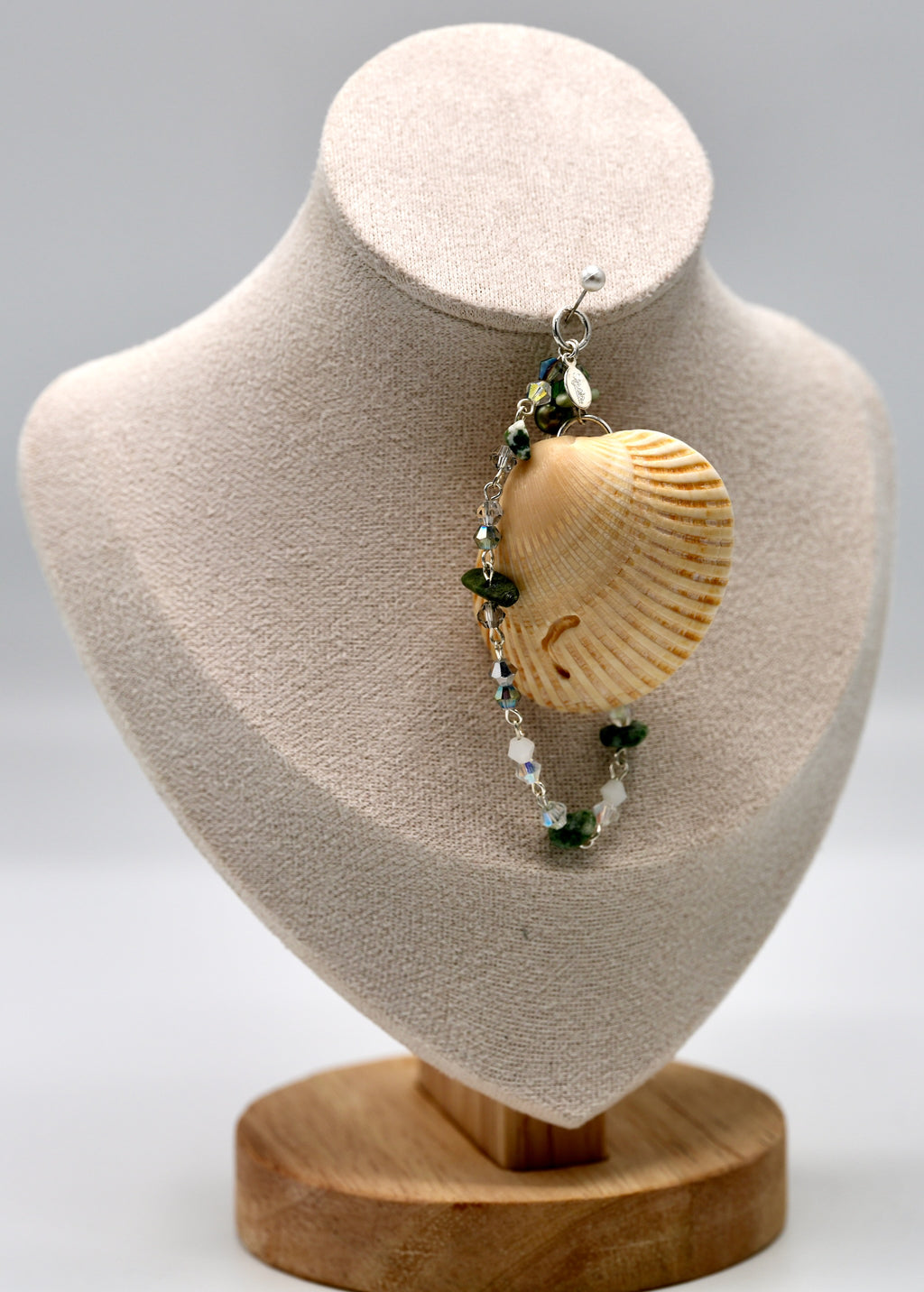 T Pearl Shell and Crystal Pendant (Pendant Only)