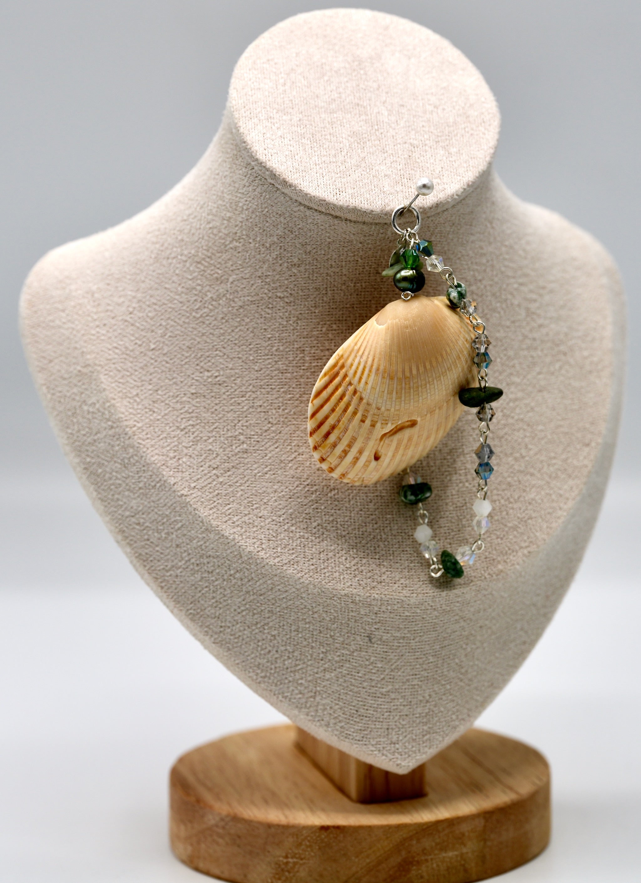 T Pearl Shell and Crystal Pendant (Pendant Only)