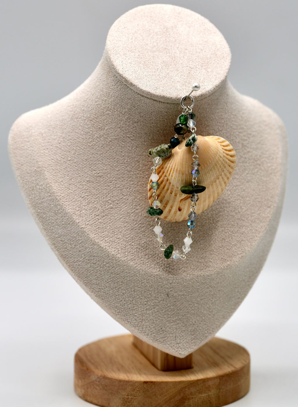 T Pearl Shell and Crystal Pendant (Pendant Only)