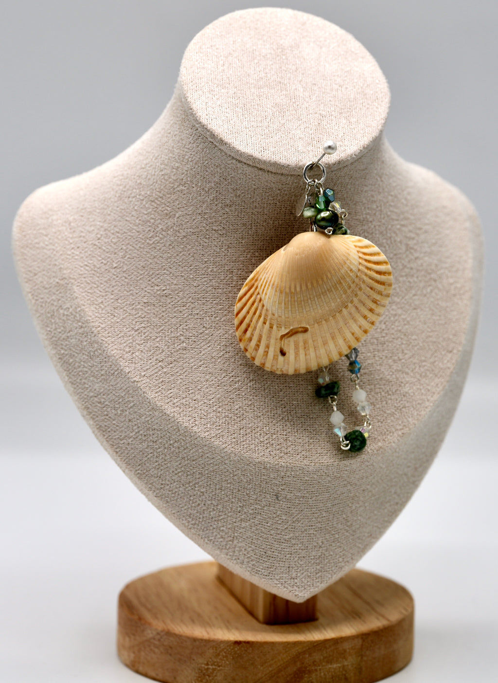 T Pearl Shell and Crystal Pendant (Pendant Only)