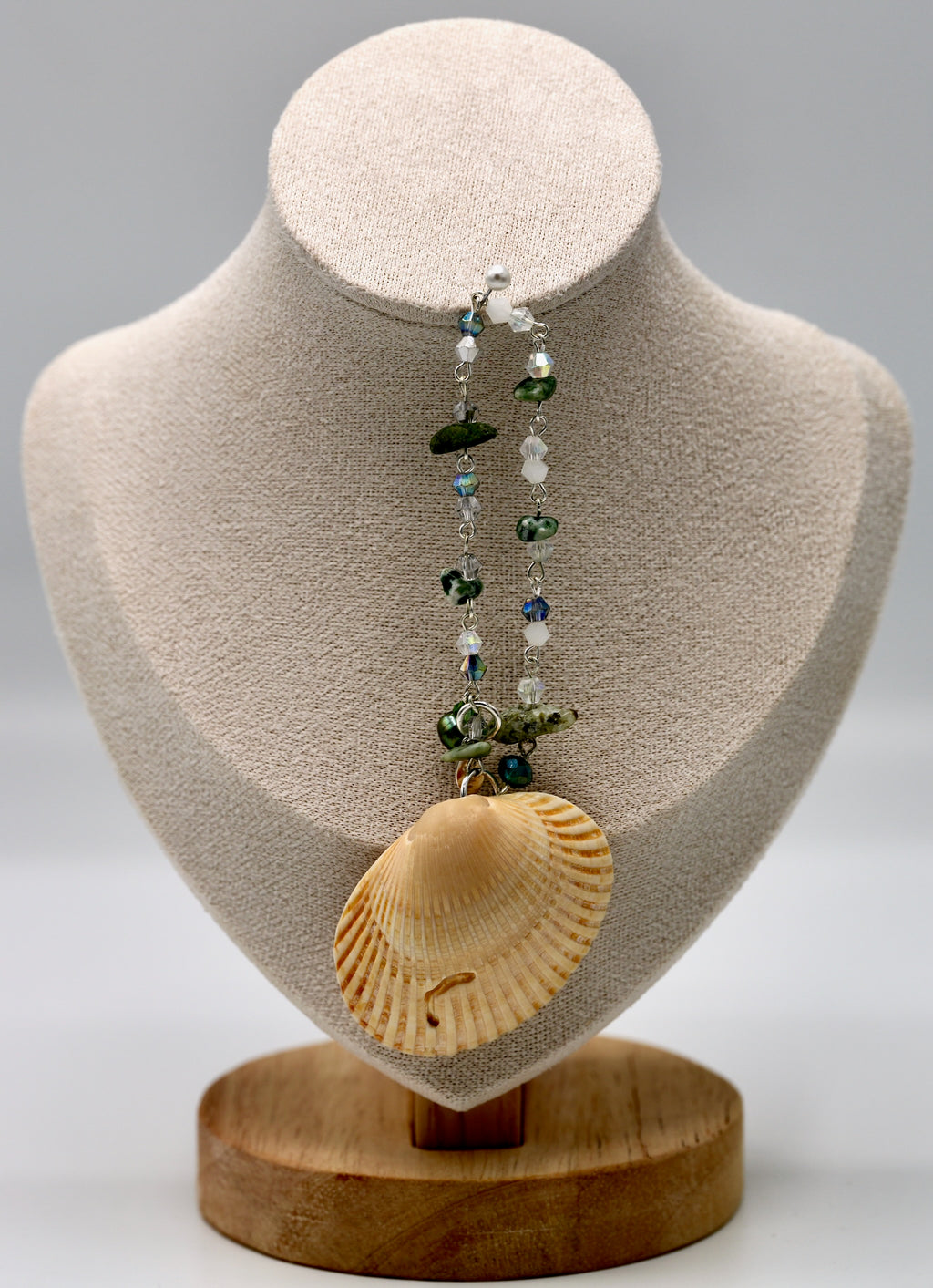 T Pearl Shell and Crystal Pendant (Pendant Only)