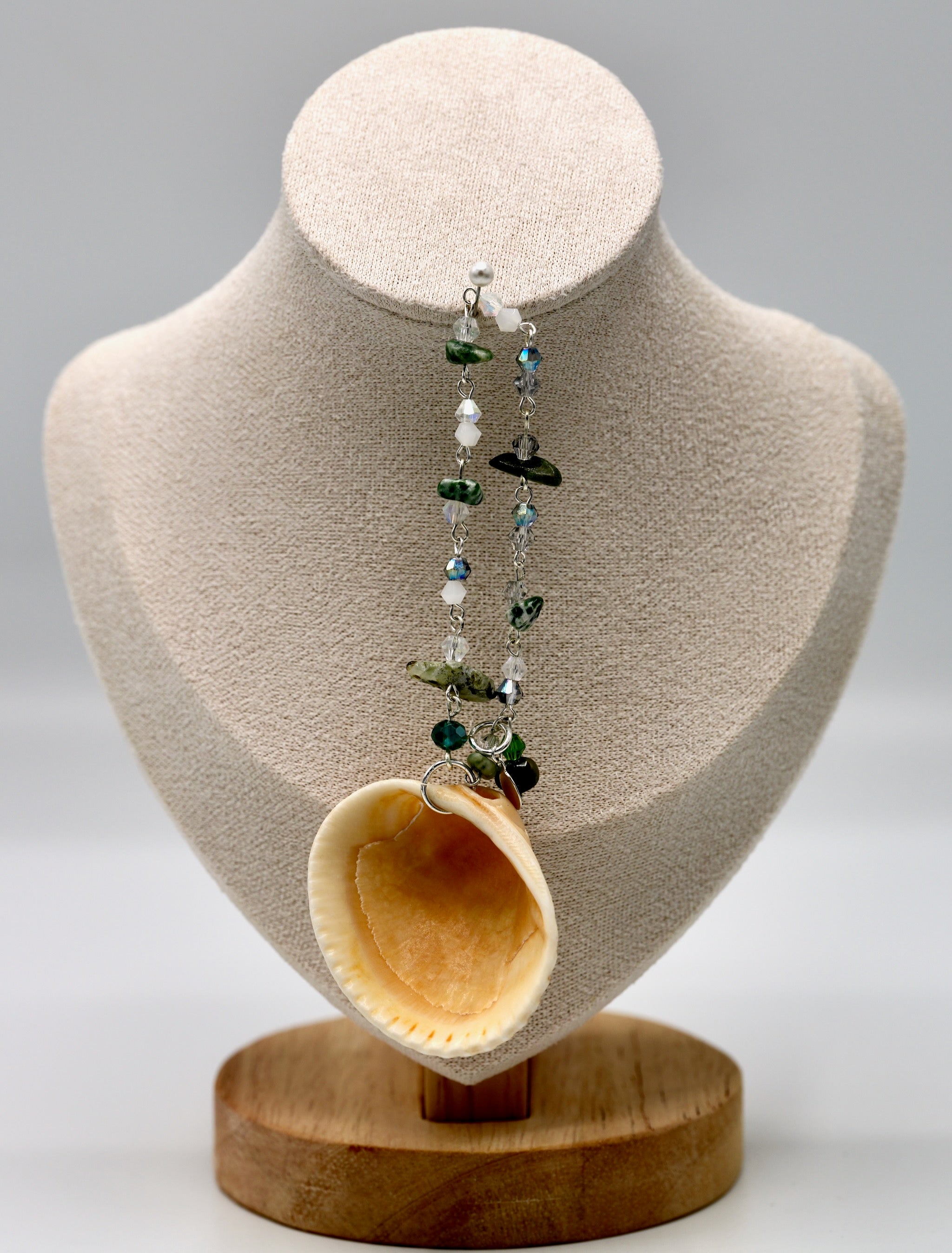 T Pearl Shell and Crystal Pendant (Pendant Only)