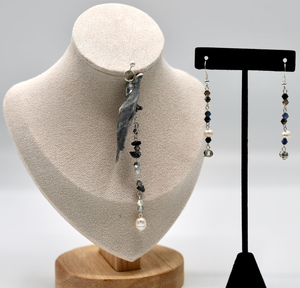 Black Long Earrings (earrings only)