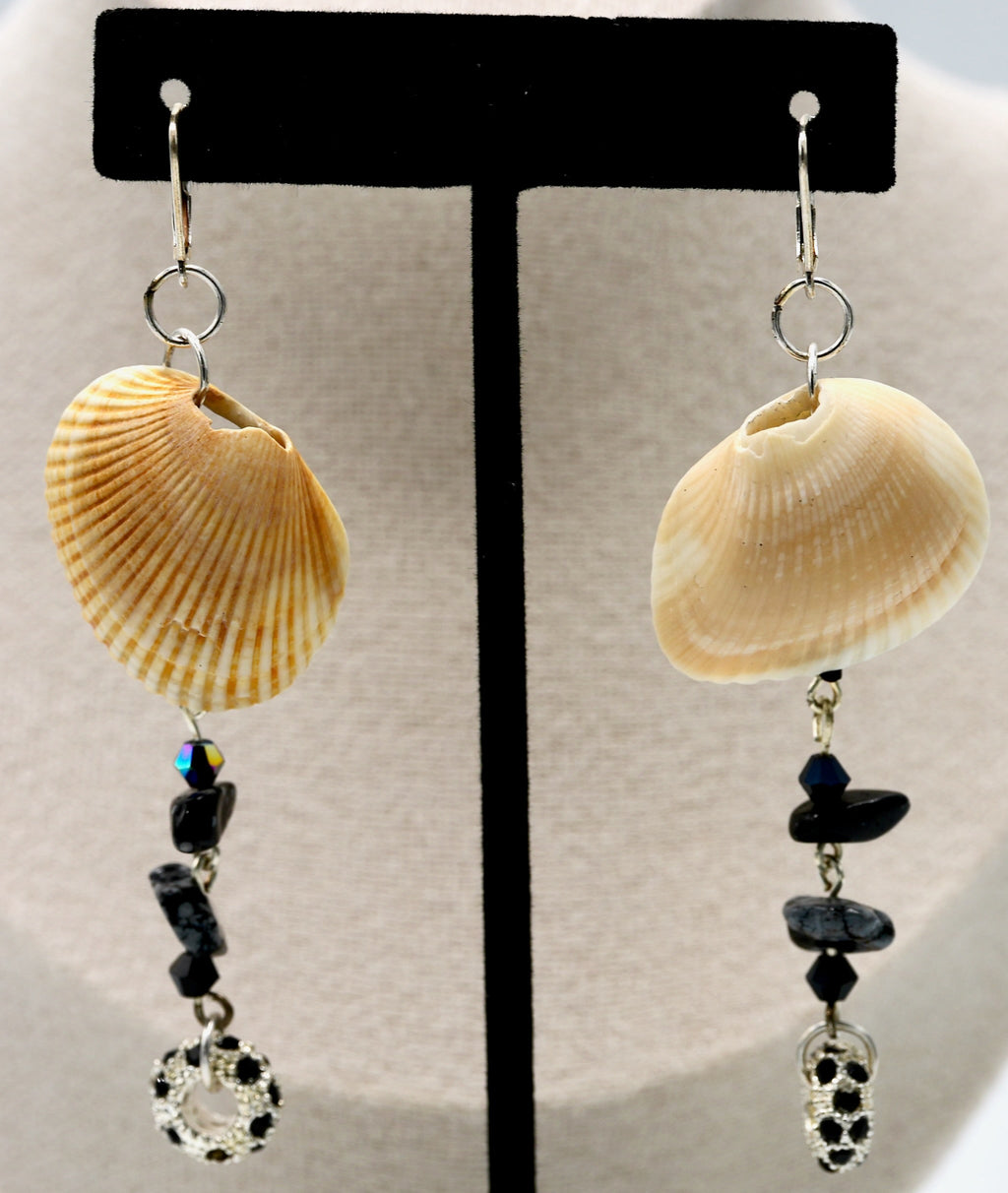 Black Shell Special Occasion Earrings (earrings only)