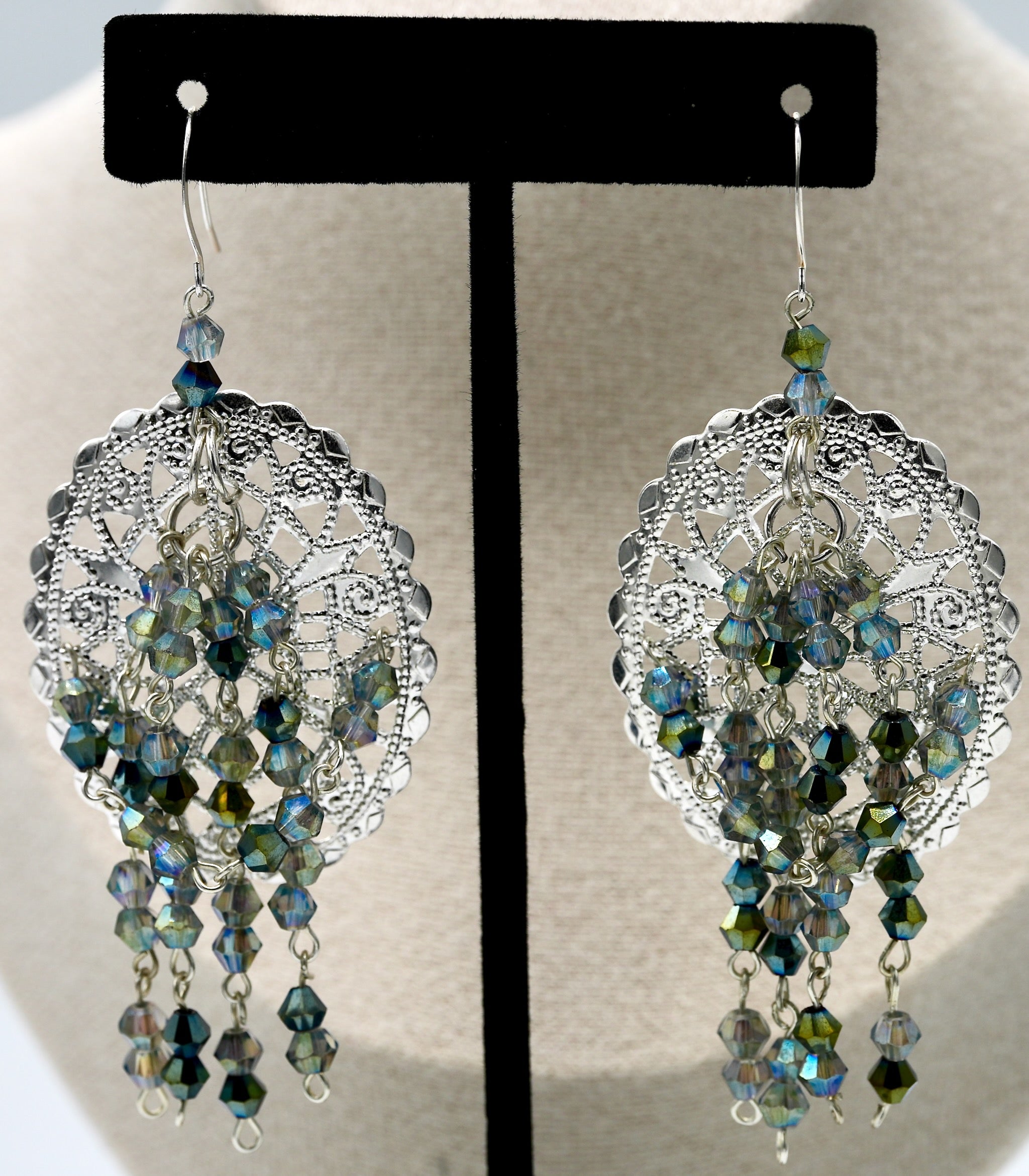 Blue Tassel Long Earrings (earrings only)