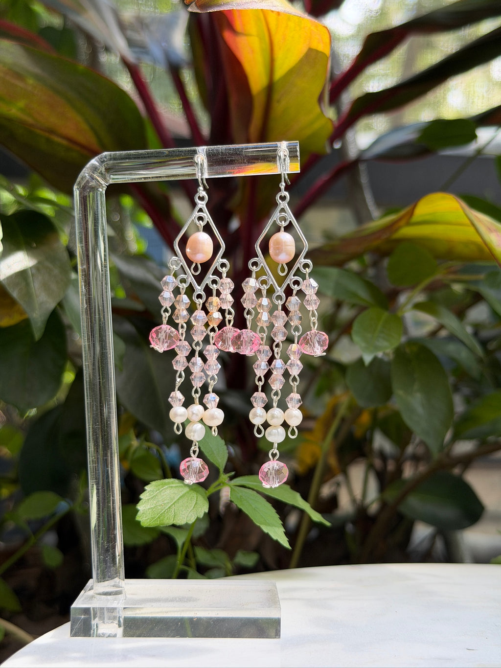 Pink Pearl Special Occasion Earrings (earrings only)