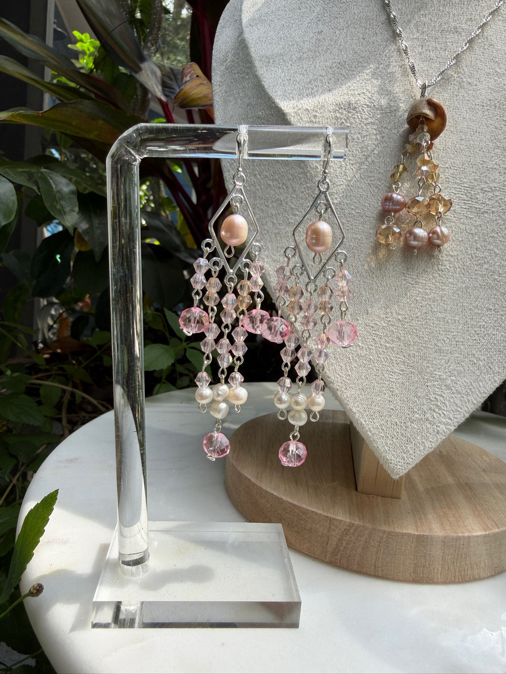 Pink Pearl Special Occasion Earrings (earrings only)