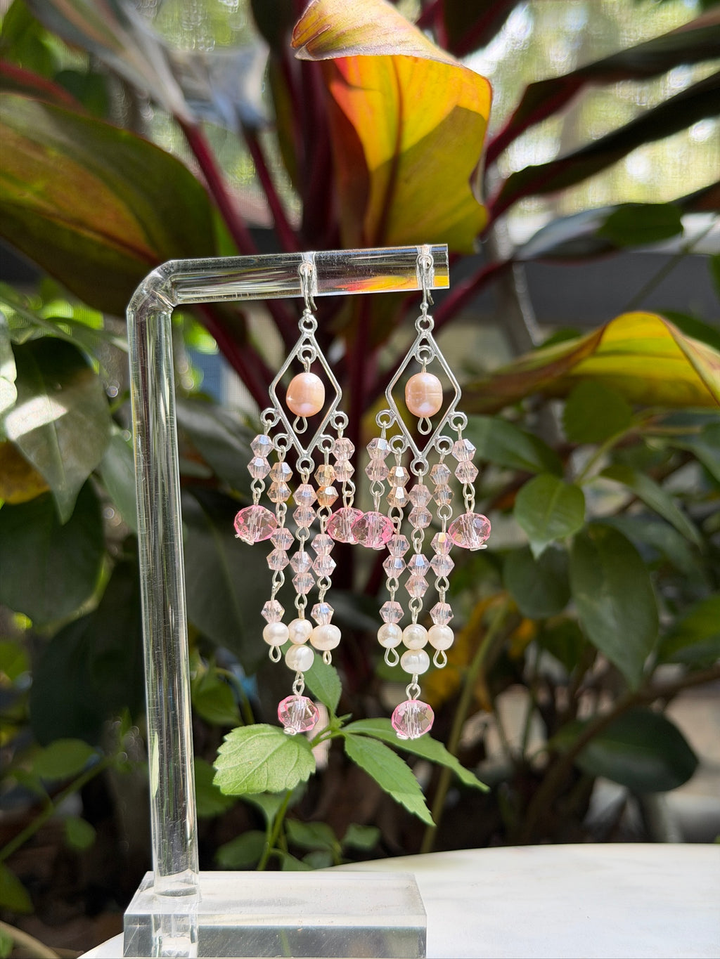 Pink Pearl Special Occasion Earrings (earrings only)