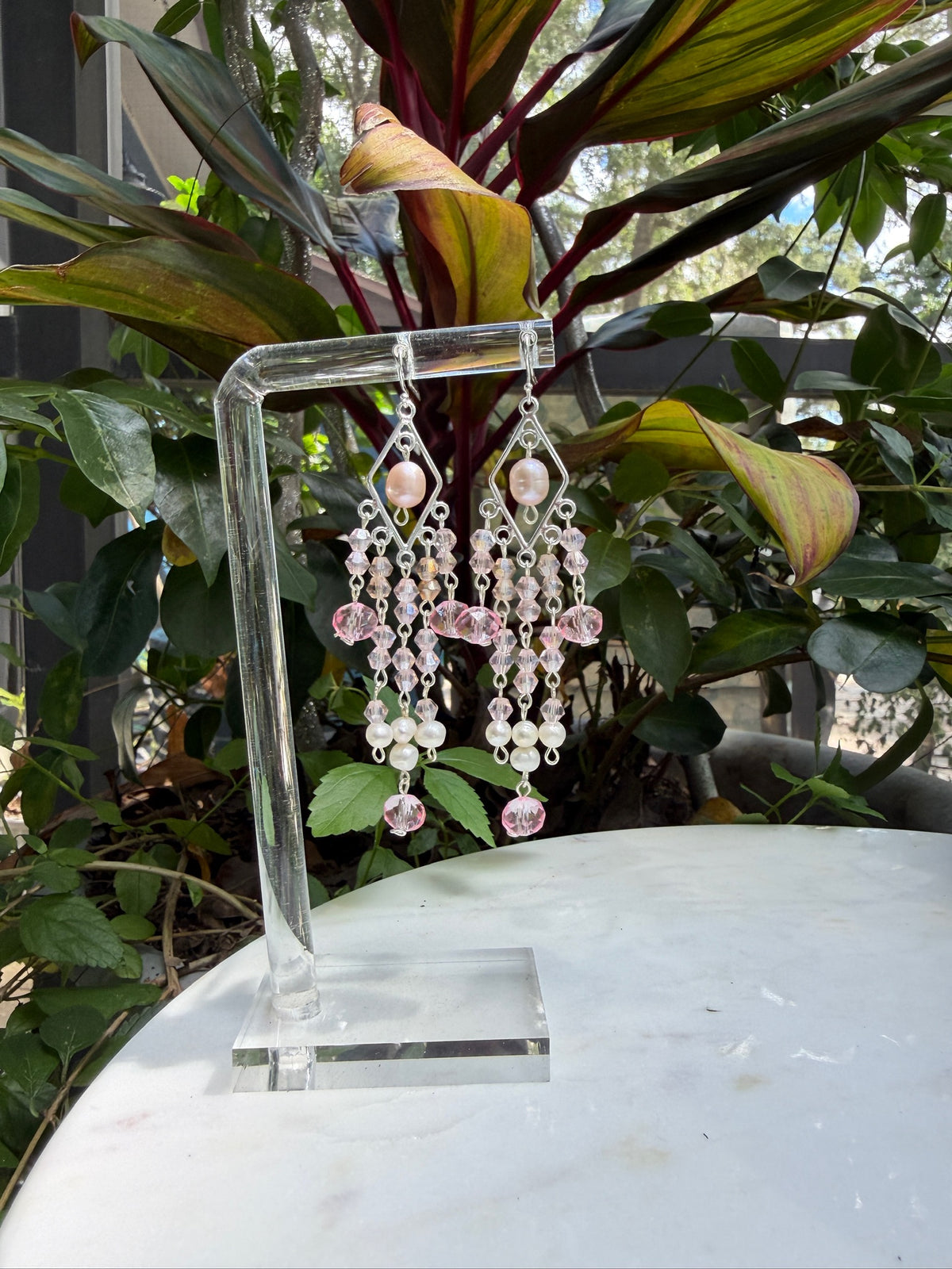 Pink Pearl Special Occasion Earrings (earrings only)