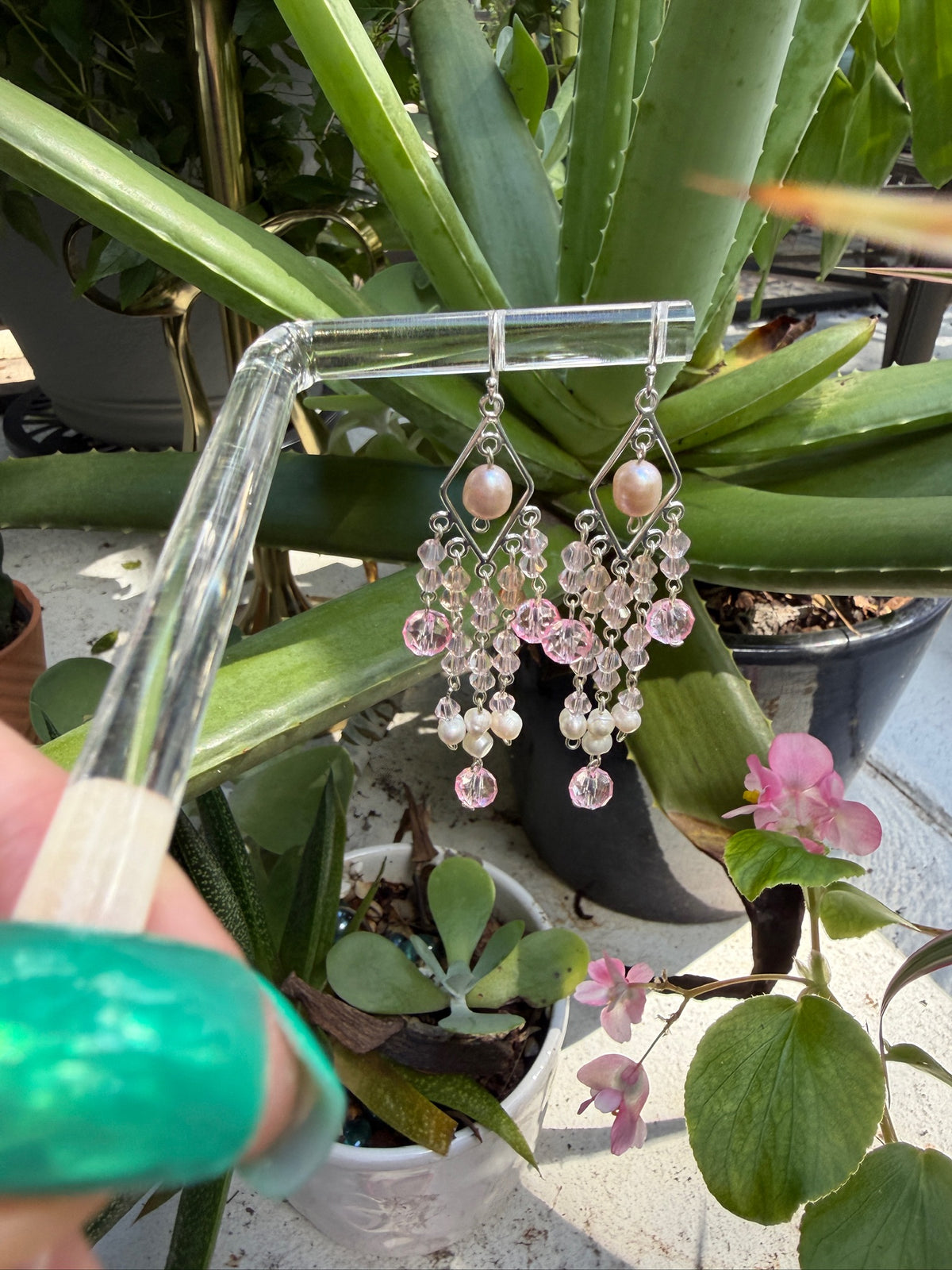 Pink Pearl Special Occasion Earrings (earrings only)