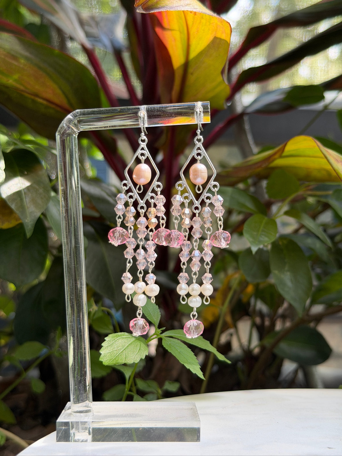 Pink Pearl Special Occasion Earrings (earrings only)
