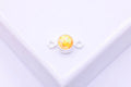 Opal November Birthstone Topaz Citrine Connector Charm, 925 Sterling Silver, 4mm Opal, Bulk DIY Wholesale Jewelry Making Charm