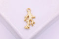 Tiny Coral Branch Charm Sterling Silver, 925 Sterling Silver Charms, Coral Reef Charm, Barrier Reef Charm, snorkeling charm, sea life, 114